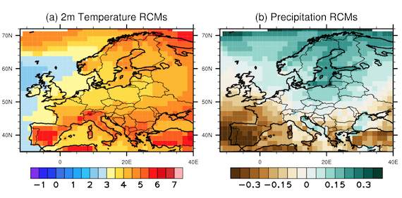 Large discrepancies in summer climate change over Europe as projected by global and regional climate models (article)