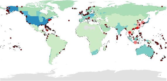 Global analysis of sea level rise risk to airports (article)