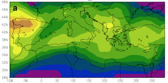 Read more about the article The relation of climate extremes with global warming in the Mediterranean region and its north versus south contrast (article)