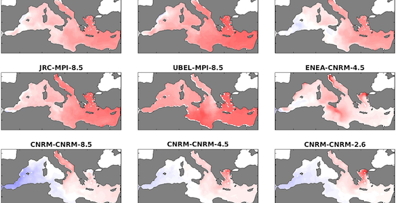 Read more about the article Evolution of Mediterranean Sea water properties under climate change scenarios in the Med-CORDEX ensemble (article)
